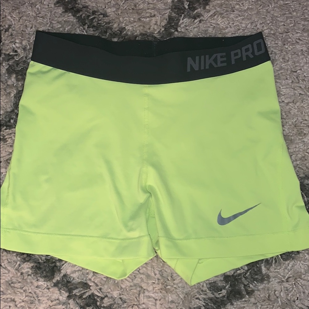 Neon Green Nike Pros